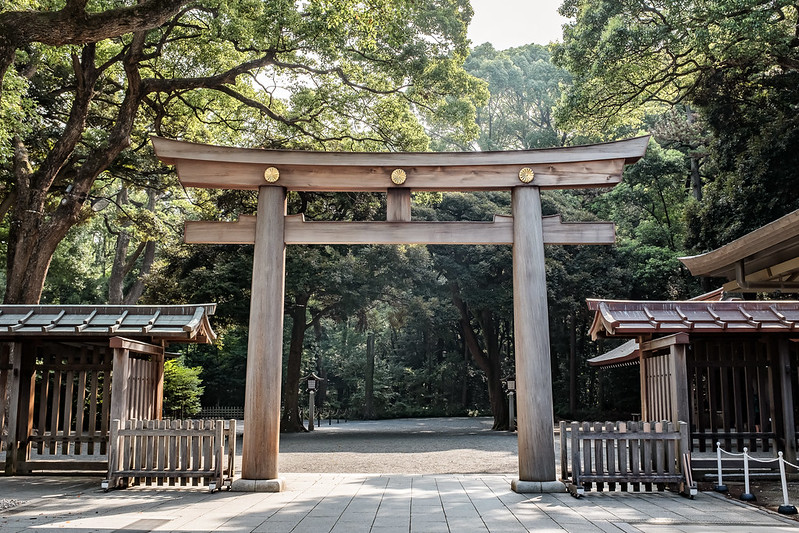 Shinto Shrine Wooden Torii gateway