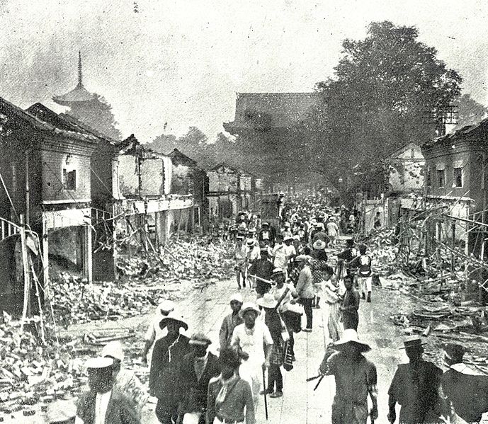 Destruction caused by the Great Kantō earthquake.