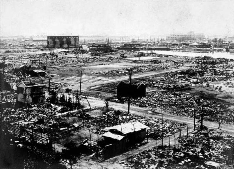 Destruction caused by the Great Kantō earthquake.