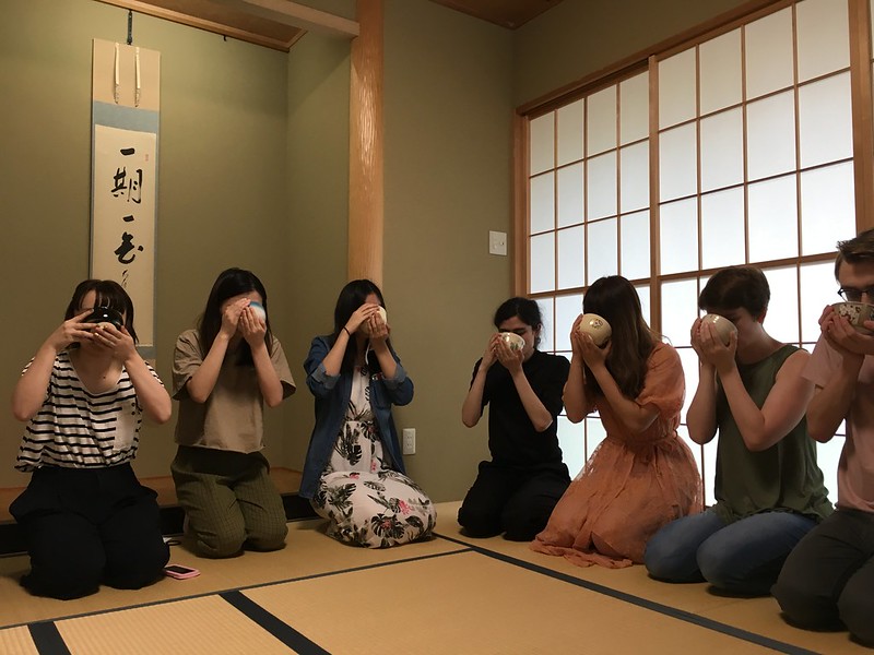 KCP students experiencing the Japanese tea ceremony.