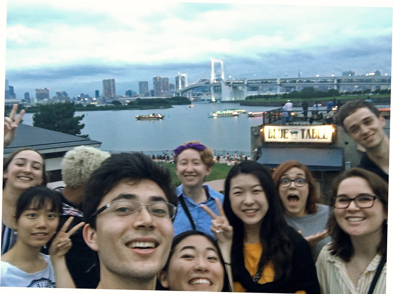 Yoshi Anderson, having fun with friends.