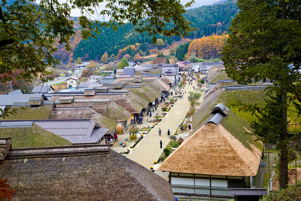 Ouchijuku is a historical village which used to be a post town during Edo period in Fukushima prefecture, Tohoku, Japan.